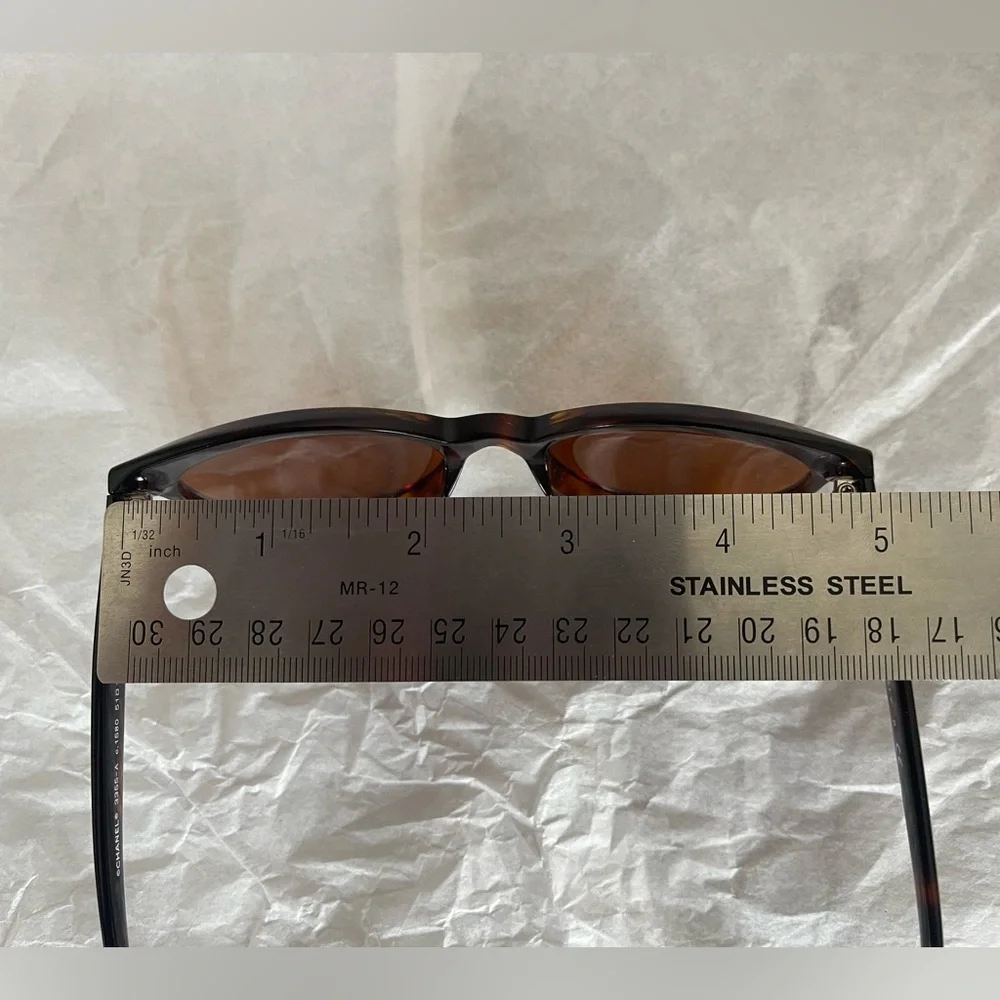 Chanel Sunglasses tortoise brown CC logo cat eye butterfly crest glasses + case